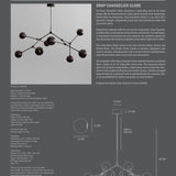 Drop Chandelier Globe - Taklampe -Burned Black - Flere varianter