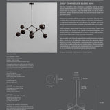 Drop Chandelier Globe - Taklampe -Burned Black - Flere varianter