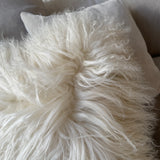 Pute Tibetansk Saueskinn 45x45 - Offwhite