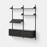 New Works Living Vegghylle med skap - Lav - Flere varianter