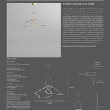 Kumo Chandelier - Mini - Messing