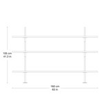 Keen Hyllesystem - 2 buer/160cm/ 3 hyller