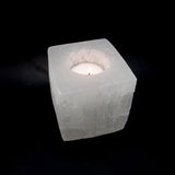 Selenitt Telysholder - Kvadratisk