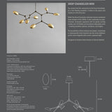 Drop Chandelier Taklampe - Flere varianter