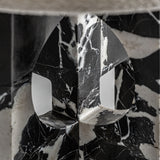 Bordlampe - Sort/Hvit marmor