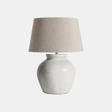 Bordlampe - Hvit/sand