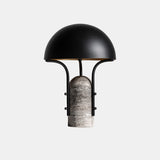 Bordlampe - Grå marmor / sort