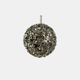 Glitter Sølv  - Julekule - 8 cm