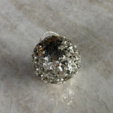 Glitter Sølv  - Julekule - 8 cm