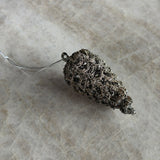 Glasskongle - Julekule - Grå/Sølv - 8 cm