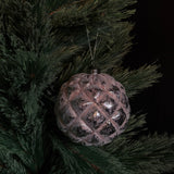 Frostet Julekule - Dusty Pink - 12 cm