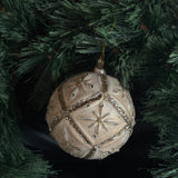 Beige Antikk - Julekule - 12 cm