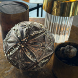 Brun Antikk - Julekule - 12 cm