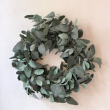 Kunstig Krans Eucalyptus Storbladet Støvgrønn - 60cm