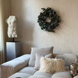 Kunstig Krans Eucalyptus Storbladet Støvgrønn - 60cm