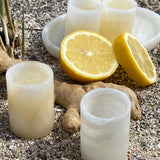 Onyx shotglass - Sett 6stk m/fat - Offwhite