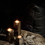 Onyx Telysholder -  8 cm - Chocolate