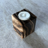 Onyx Telysholder -  8 cm - Chocolate