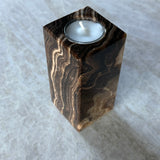 Onyx Telysholder -  13 cm - Chocolate