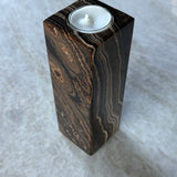 Onyx Telysholder -  18 cm  - Chocolate
