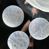 Selenitt plate - Ø 10 cm
