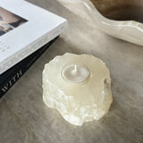 Hvit Onyx Telysholder - Hvit