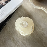 Hvit Onyx Telysholder - Hvit