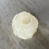 Hvit Onyx Telysholder - Hvit
