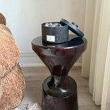 Wooden Stool - Burgundy