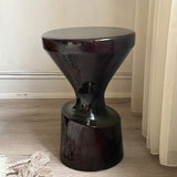 Wooden Stool - Burgundy