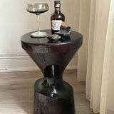 Wooden Stool - Burgundy