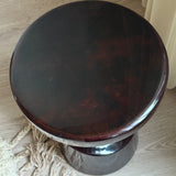 Wooden Stool - Burgundy