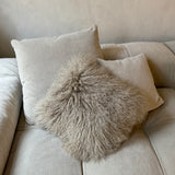 Pute Tibetansk Saueskinn 45x45 - Sand