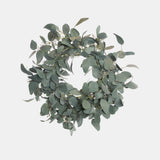 Kunstig Krans Eucalyptus Storbladet Støvgrønn - 60cm