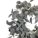 Kunstig Krans Eucalyptus Storbladet Støvgrønn - 60cm
