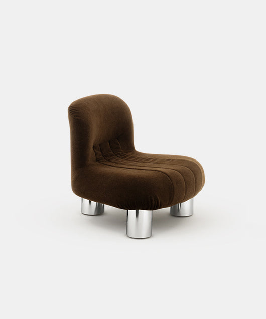 Botolo Stol Low Alpaca - Chrome
