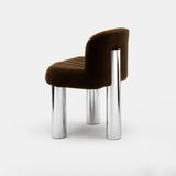 Botolo Stol Alpaca - Chrome