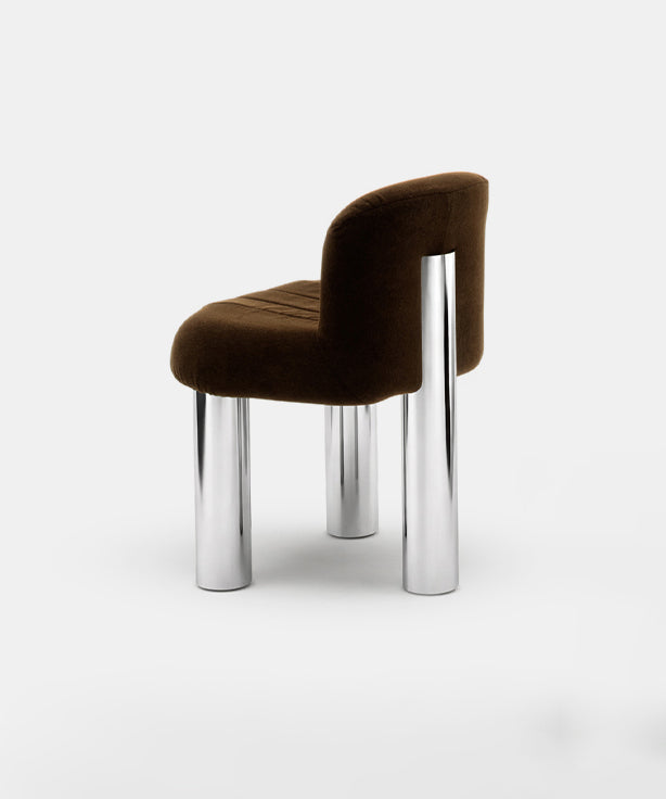 Botolo Stol Alpaca - Chrome
