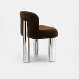 Botolo Stol Alpaca - Chrome
