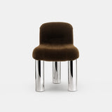 Botolo Stol Alpaca - Chrome