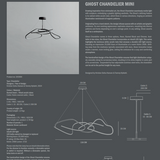Ghost Chandelier  - Mini - Burned Black - Taklampe