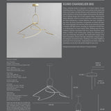 Kumo Chandelier - Stor - Messing