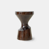 Wooden Stool - Burgundy