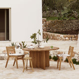 Spisestol - 2 stk - Resirkulert Teak - Med pute