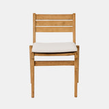 Spisestol - 2 stk - Resirkulert Teak - Med pute