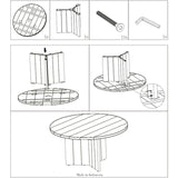 Spisebord - Resirkulert  Teak - Ø 140 cm