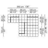Strips Modulsofa - 5 Moduler - Velur
